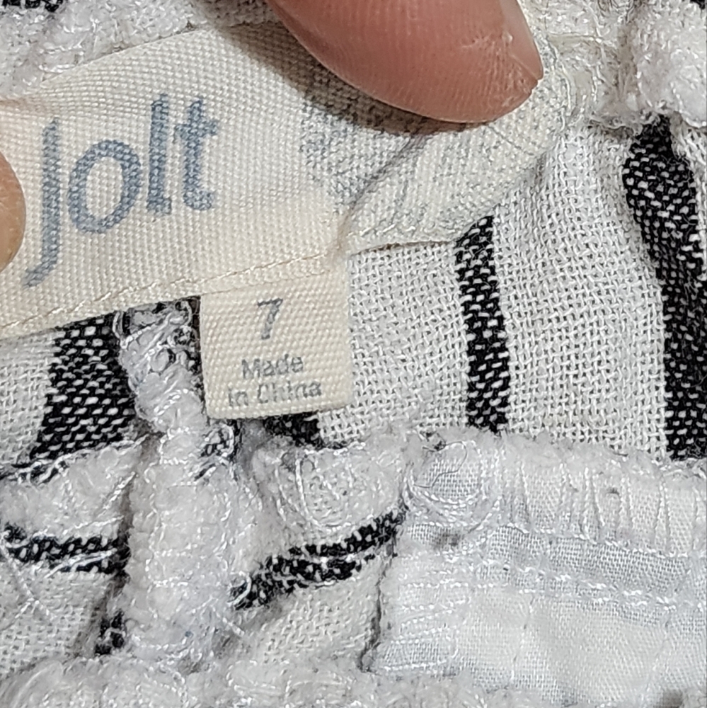 Jolt Striped Black and White Women Shorts - Picture 6 of 8